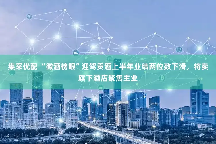 集采优配 “徽酒榜眼”迎驾贡酒上半年业绩两位数下滑，将卖旗下酒店聚焦主业