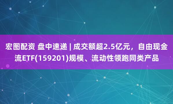 宏图配资 盘中速递 | 成交额超2.5亿元，自由现金流ETF(159201)规模、流动性领跑同类产品